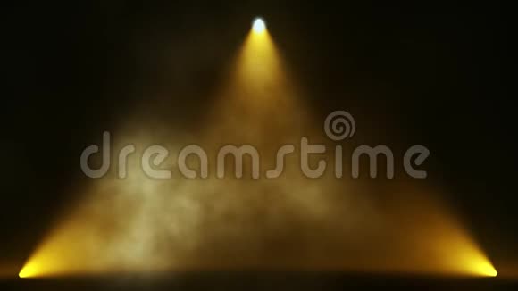 金三角舞台灯光与烟雾VJ循环运动背景视频的预览图