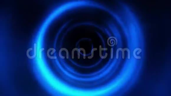 蓝色圆波隧道VJ循环运动背景视频的预览图