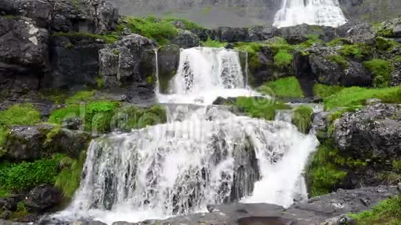 冰岛的Dynjandi瀑布视频的预览图