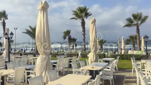 海边的户外咖啡馆视频的预览图