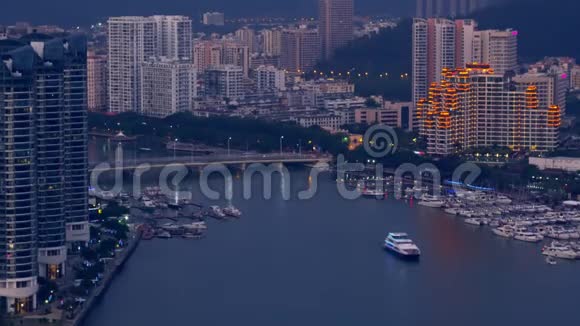 长江黄河大桥的岛景现代建筑中国视频的预览图