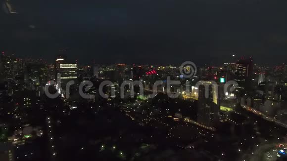 从东京大厦俯瞰东京城市天际线视频的预览图
