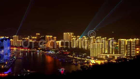 美丽的中国夜景大城市灯光视频的预览图