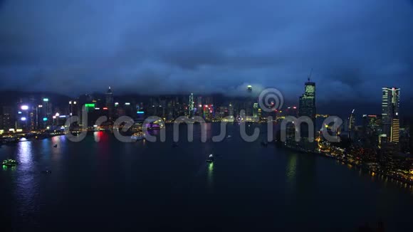 香港迷人的夜景视频的预览图