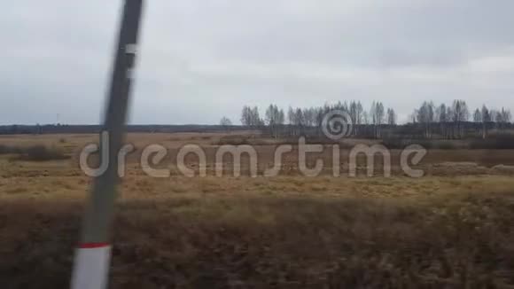 从一列移动的火车看俄罗斯中部视频的预览图