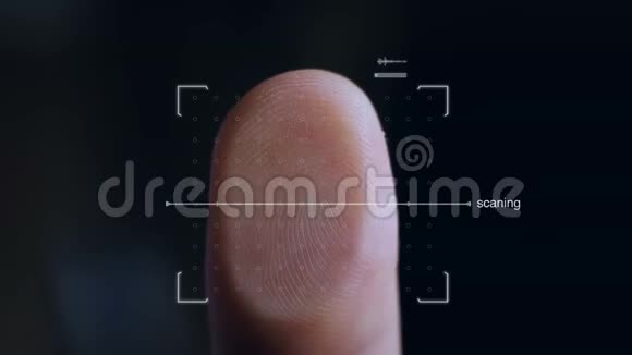 生物识别指纹扫描仪的未来数字处理视频的预览图