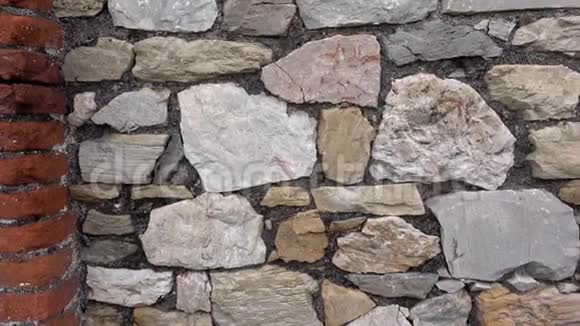 古堡石墙石墙的纹理视频的预览图