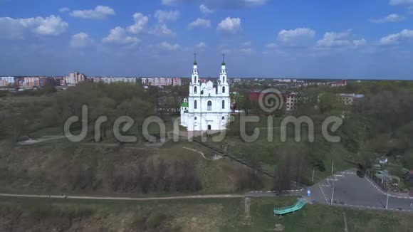 旧圣索菲亚大教堂空中录像波兰茨克白俄罗斯视频的预览图