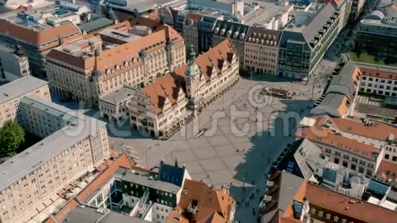 莱比锡的历史市场广场视频的预览图