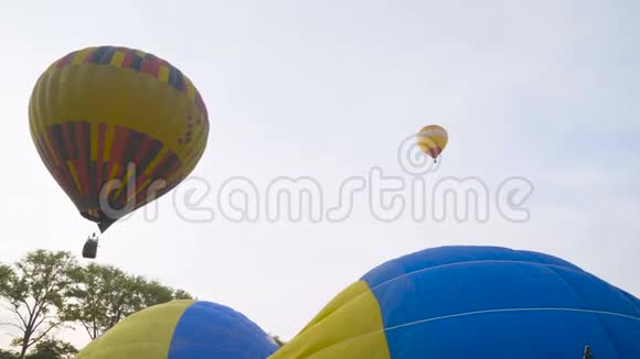 黎明时气球飞过山谷4K视频的预览图
