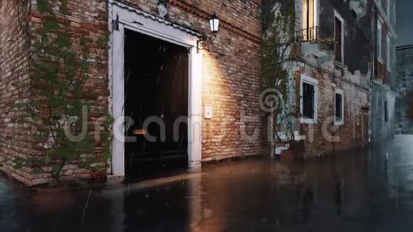 威尼斯4K阿尔塔阿卡被淹的旧建筑视频的预览图
