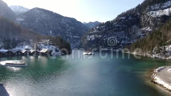 科尼格斯湖巨大有倒影的水巴伐利亚德国4k视频的预览图