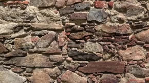古堡石墙石墙的纹理视频的预览图