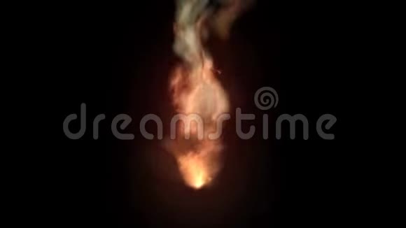 黑色背景下的人工计算机火焰视频的预览图