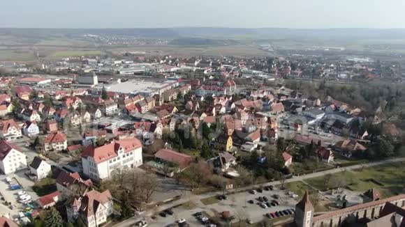 德国城市罗滕堡的空中镜头4k视频的预览图