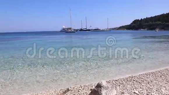 希腊帕索斯岛Kipiadi海滩景观视频的预览图