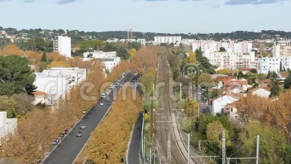 流通在蒙彼利埃位于法国南部城市视频的预览图