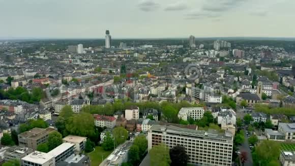 德国美因河畔法兰克福的航空视野视频的预览图