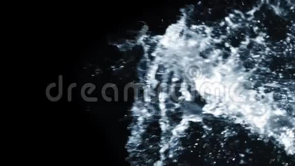 黑色背景高清水溅运动视频的预览图