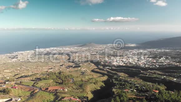 空中射击国家公园的不寻常性质西班牙加那利群岛特内里费山脉背景是视频的预览图