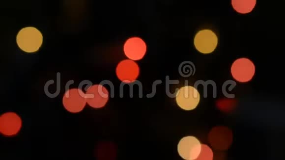黑色的圣诞彩灯视频的预览图