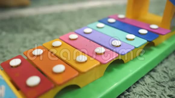 彩虹颜色的Xylogon玩具儿童和幼儿教育玩具视频的预览图