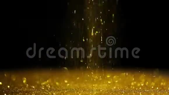 抽象坠落的金色闪光背景视频的预览图