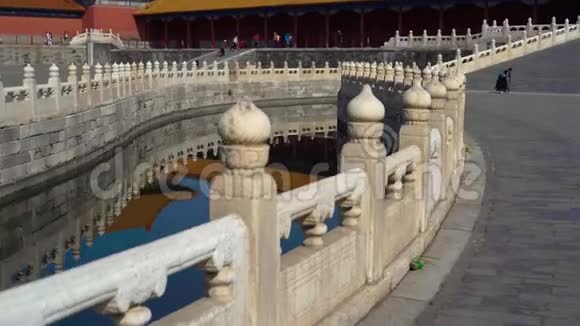 斯坦迪卡姆拍摄了紫禁城的一个内部部分中国古代宫殿皇帝内部水道河流视频的预览图