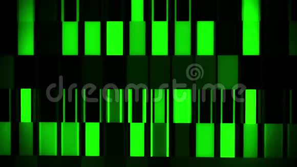 绿色数字霓虹灯线VJ循环运动背景蓝色数字霓虹灯线和方形VJ循环运动背景视频的预览图