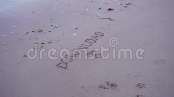 写的在沙滩上撒落视频的预览图