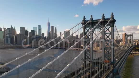 从布鲁克林到纽约的曼哈顿大桥视频的预览图