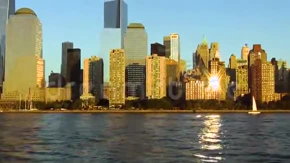 令人难忘的曼哈顿美景不错的景观背景视频的预览图