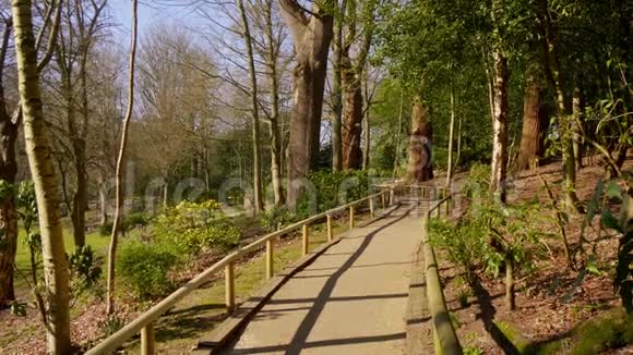 穿过英国利兹城堡花园英国肯特2019年2月20日视频的预览图