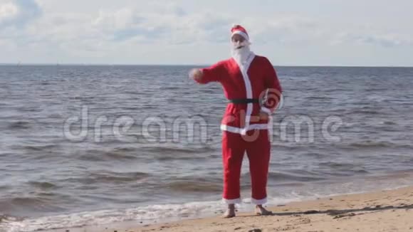 圣诞老人欢迎假期新年假期视频的预览图
