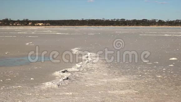 一个西澳大利亚盐滩的全景拍摄视频的预览图