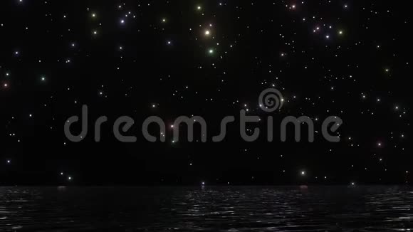黑暗的天空中有许多星星视频的预览图