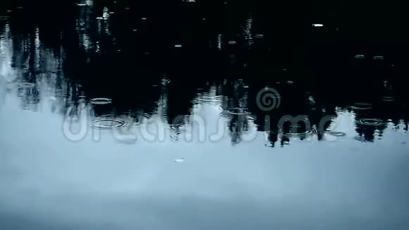 背景闪闪发光的雨滴视频的预览图