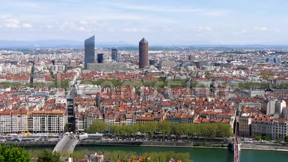 里昂的城市景观在法国视频的预览图
