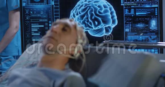 脑电图检查时卧床病人视频的预览图