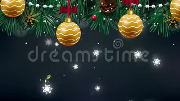 圣诞快乐美丽的文字外观动画在夜间冬季天空由星星制成的文字高清1080视频的预览图