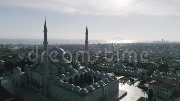 伊斯坦布尔法蒂赫清真寺鸟瞰4视频的预览图