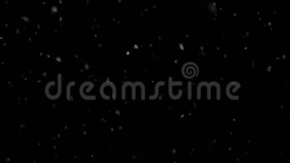 沉重的右至左雪落暴风雪中密集的雪花循环运动视频的预览图