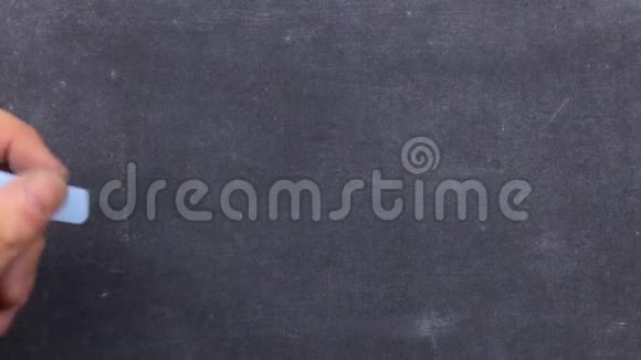 单词BLOG用粉笔在黑板上手写视频的预览图