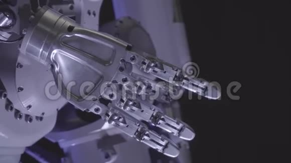 机器人的仿生手臂创新的机械手未来派技术视频的预览图