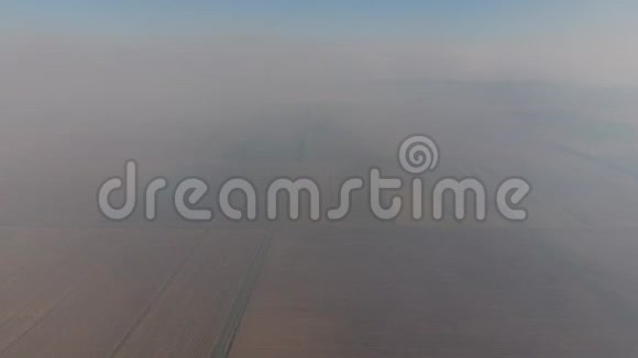 稻田大火在空气中冒烟视频的预览图