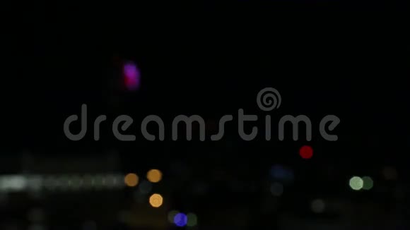 城市灯光bokeh视频视频的预览图