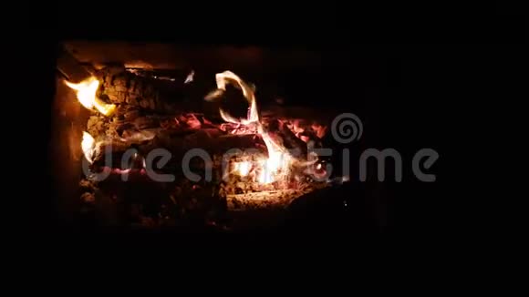 火焰中的柴火视频的预览图