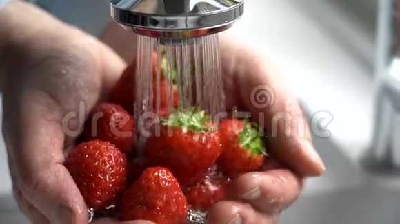 把人关起来洗新鲜草莓视频的预览图