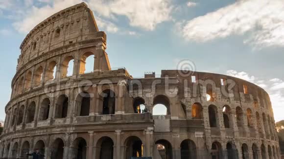 意大利罗马的竞技场或竞技场时间弗拉维安剧场视频的预览图