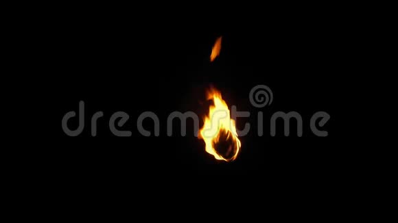 在黑暗中燃烧的火炬合成元素视频的预览图